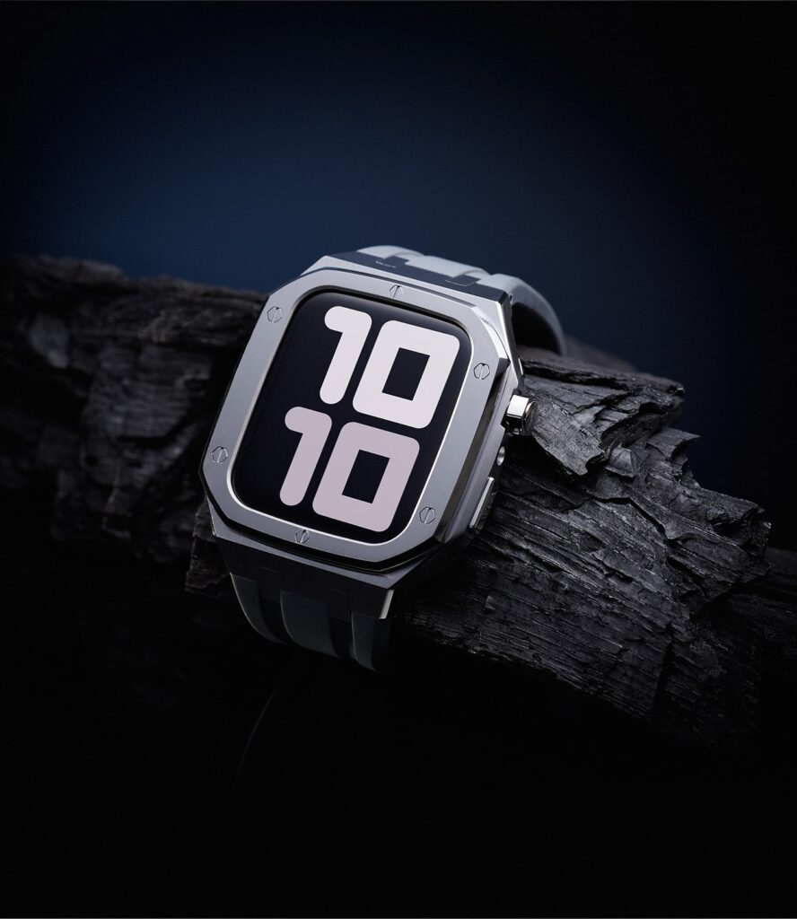 Landscape product photo of a watch case for the apple watch